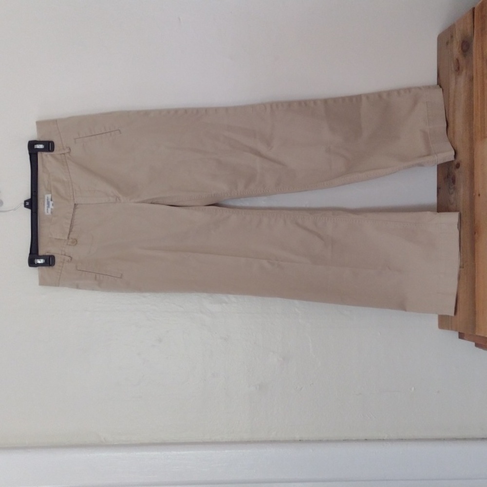 Banana Republic Tan Martin Fit Wide Ankle Cotton Twill Trouser Size 10S
